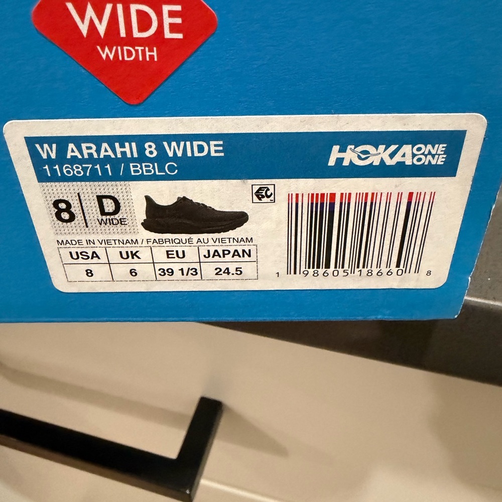 HOKA WOMEN'S ARAHI WIDE 8 - Picture 2 of 3
